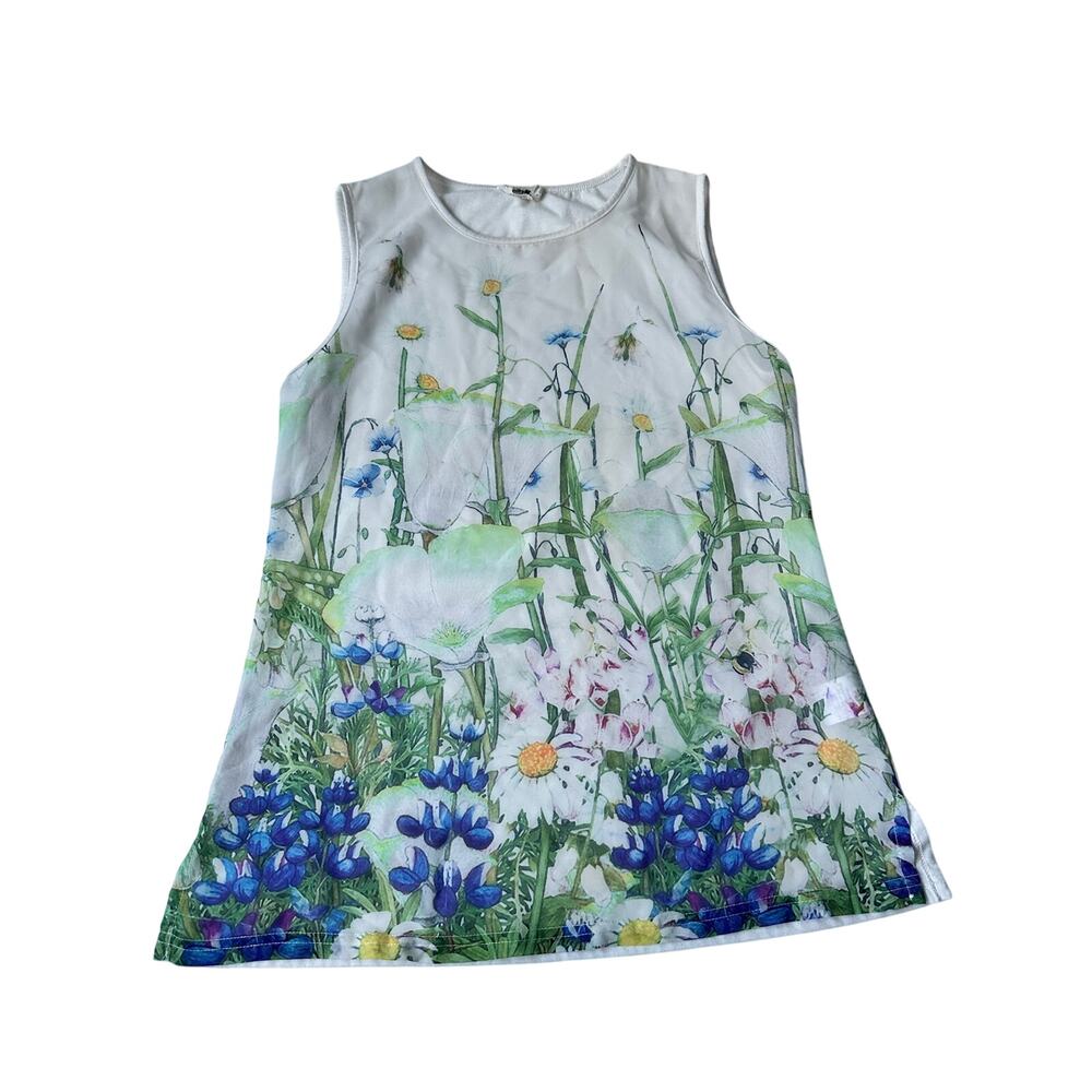 Molly Rackin Floral Sleeveless Top - Women's Size M - Picture 1 of 8